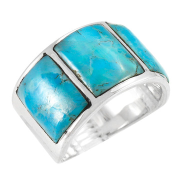 Turquoise Ring Sterling Silver R2535-C75