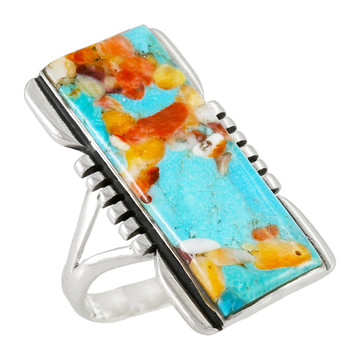 Sprinkles Spiny Turquoise Ring Sterling Silver R2017-C93