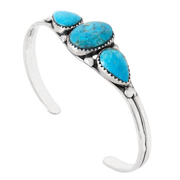 Turquoise Bracelet Sterling Silver B5609-C75