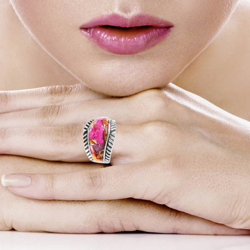 Plum Spiny Ring Sterling Silver R2543-C92