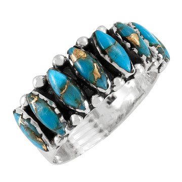 Matrix Turquoise Ring Sterling Silver R2528-C84