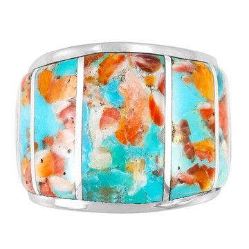 Sprinkles Spiny Turquoise Ring Sterling Silver R2432-C93