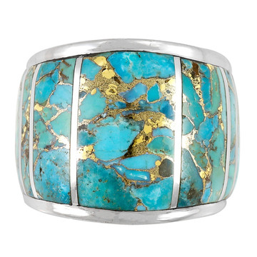 Sky Matrix Turquoise Ring Sterling Silver R2432-C94