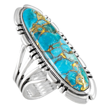 Sky Matrix Turquoise Ring Sterling Silver R2096-LG-C94