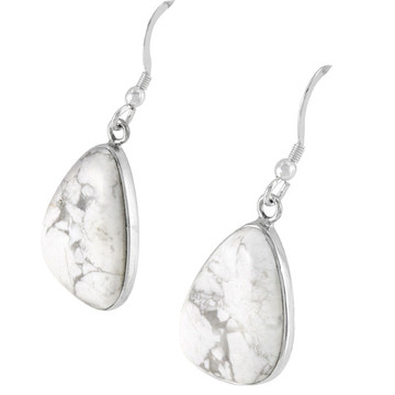 Howlite Earrings Sterling Silver E1058-C103