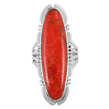 Coral Ring Sterling Silver R2096-LG-C74