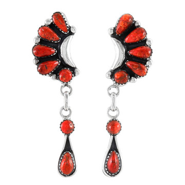 Coral Earrings Sterling Silver E1037-C74