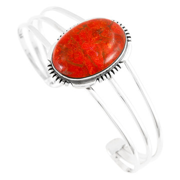 Coral Bracelet Sterling Silver B5531-C74