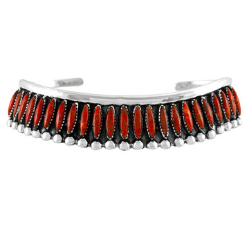 Coral Bracelet Sterling Silver B5611-C74