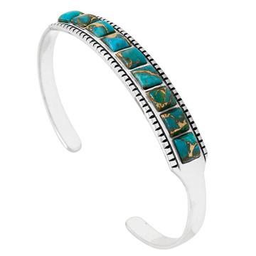 Matrix Turquoise Bracelet Sterling Silver B5614-C84