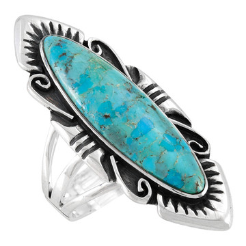 Turquoise Ring Sterling Silver R2555-C75