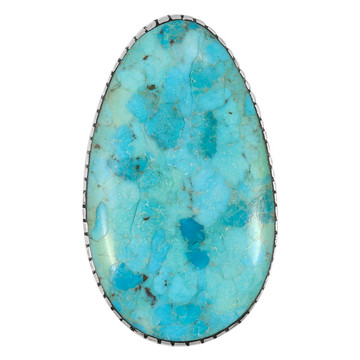 Turquoise Ring Sterling Silver R2571-LG-C75 (LARGER style)