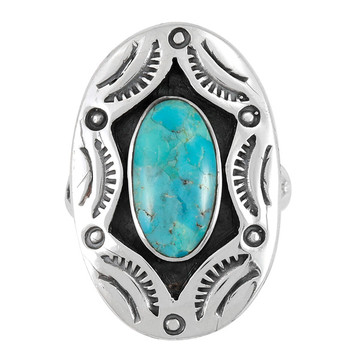 Turquoise Ring Sterling Silver R2573-C75