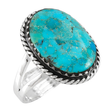 Turquoise Ring Sterling Silver R2595-C75