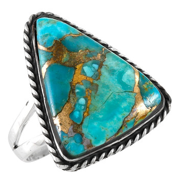 Matrix Turquoise Ring Sterling Silver R2586-C84