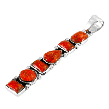 Coral Pendant Sterling Silver P3140-C74