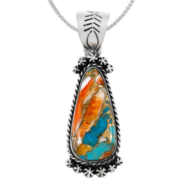 Spiny Turquoise Sterling Silver Pendant P3333-C89