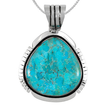 Turquoise Sterling Silver Pendant P3334-C75