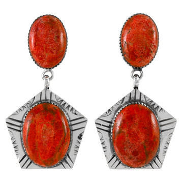 Coral Earrings Sterling Silver E1456-C74