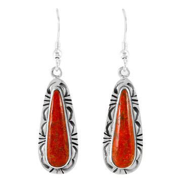 Coral Earrings Sterling Silver E1459-C74