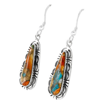 Spiny Turquoise Earrings Sterling Silver E1459-C89