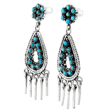 Turquoise Earrings Sterling Silver E1464-SM-C75