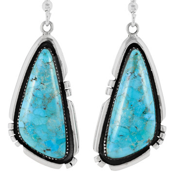 Turquoise Earrings Sterling Silver E1467-C75
