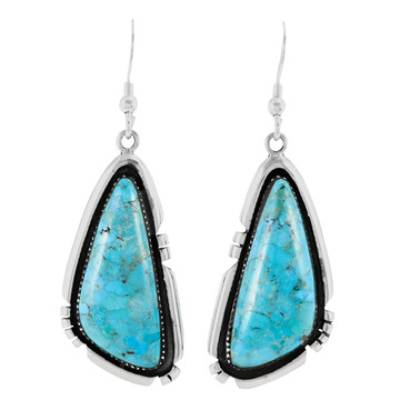 Turquoise Earrings Sterling Silver E1467-C75