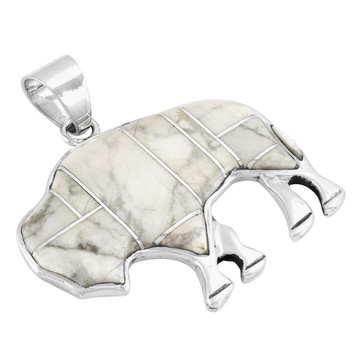 Buffalo Howlite Pendant Sterling Silver P3305-C103