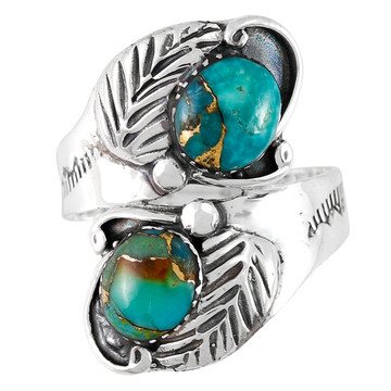 Matrix Turquoise Ring Sterling Silver R2560-C84