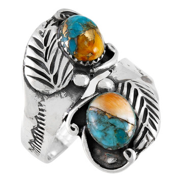 Spiny Turquoise Ring Sterling Silver R2560-C89
