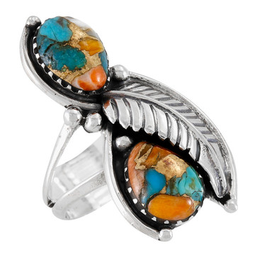 Spiny Turquoise Ring Sterling Silver R2598-C89
