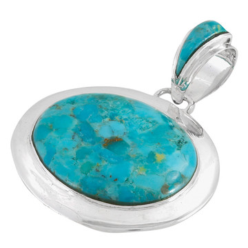 Sterling Silver Pendant Turquoise P3082-LG-C75