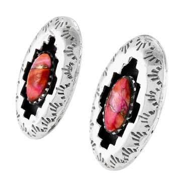 Plum Spiny Earrings Sterling Silver E1475-C92