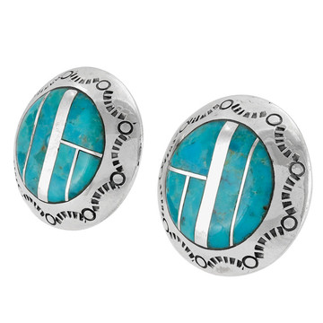 Turquoise Earrings Sterling Silver E1478-C05