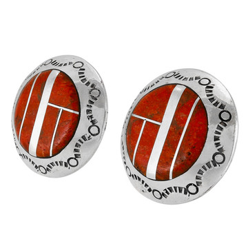 Coral Earrings Sterling Silver E1478-C74A