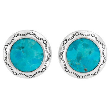 Turquoise Earrings Sterling Silver E1478-C75