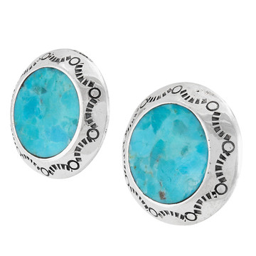Turquoise Earrings Sterling Silver E1478-C75