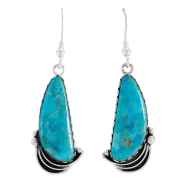 Turquoise Earrings Sterling Silver E1480-C75