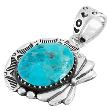 Turquoise Pendant Sterling Silver P3340-C75