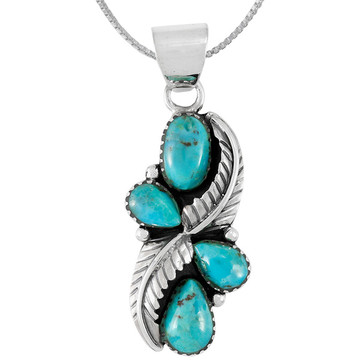 Turquoise Pendant Sterling Silver P3341-C75