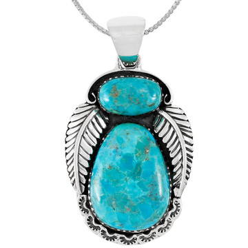 Turquoise Pendant Sterling Silver P3344-C75