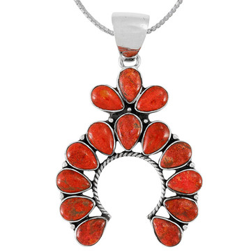 Coral Naja Pendant Sterling Silver P3348-C74