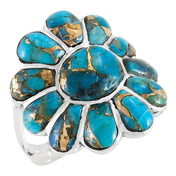 Matrix Turquoise Ring Sterling Silver R2554-C84