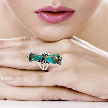 Matrix Turquoise Ring Sterling Silver R2556-SM-C84