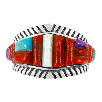 Coral Ring Sterling Silver R2543-C58
