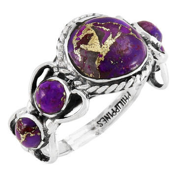 Purple Turquoise Ring Sterling Silver R2424-C77