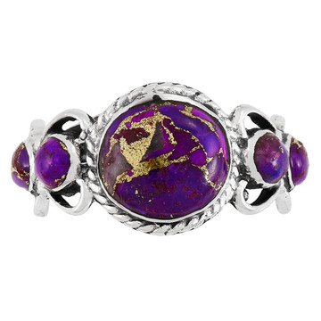 Purple Turquoise Ring Sterling Silver R2424-C77