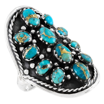 Matrix Turquoise Ring Sterling Silver R2611-C84
