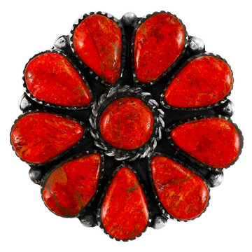 Coral Ring Sterling Silver R2612-C74